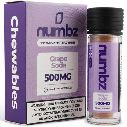 NEW Numbz 7-Hydroxymitragynine Chewable Tabs - Ten 50mg Tabs - 8 Flavors! [K-NBZ-10C]
