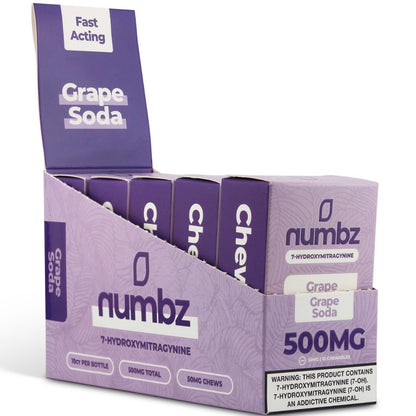 NEW Numbz 7-Hydroxymitragynine Chewable Tabs - Ten 50mg Tabs - 8 Flavors! [K-NBZ-10C]