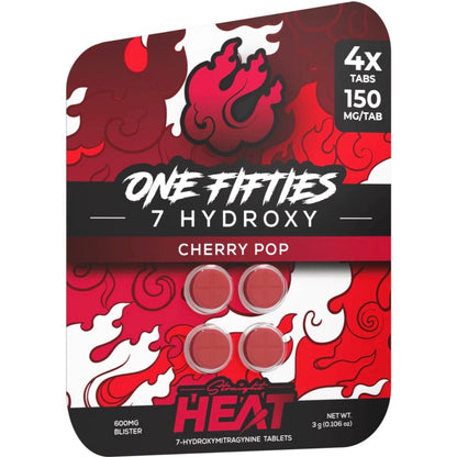 Straight HEAT 7-OH - 4Ct & NEW 10Ct 150mg Tabs - 5 Flavors [K-H150-4C]