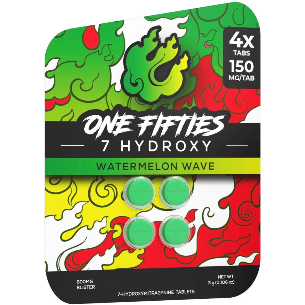 Straight HEAT 7-OH - 4Ct & NEW 10Ct 150mg Tabs - 5 Flavors [K-H150-4C]