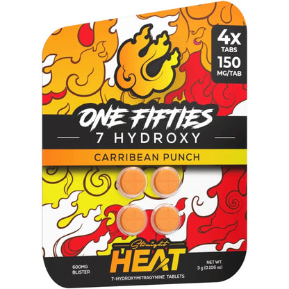 Straight HEAT 7-OH - 4Ct & NEW 10Ct 150mg Tabs - 5 Flavors [K-H150-4C]