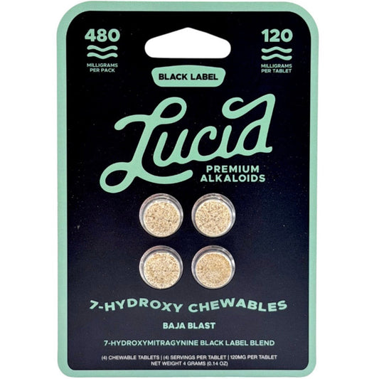 NEW 480mg LUCID - The Strongest 7-OH Available! Four 120mg Tab’s - 3 Flavors [K-L120-4C]