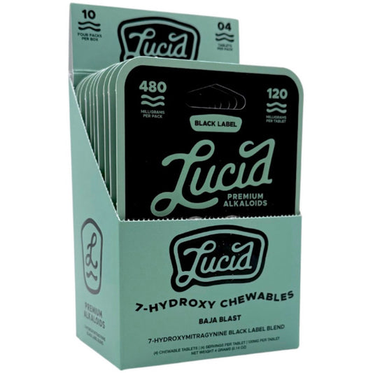 NEW 480mg LUCID - The Strongest 7-OH Available! Four 120mg Tab’s - 3 Flavors [K-L120-4C]