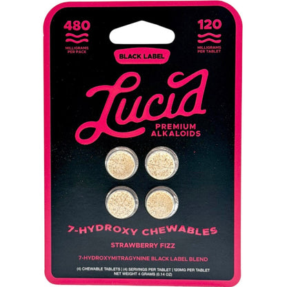NEW 480mg LUCID - The Strongest 7-OH Available! Four 120mg Tab’s - 3 Flavors [K-L120-4C]