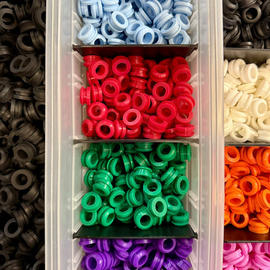 Rubber Grommet - Doughut Style - Assorted Colors & Sizes  [GROM-DNT]