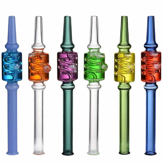 6.5" Freezable Nectar Collector w/ Spiral - Assorted Colors [NC-G-103C]