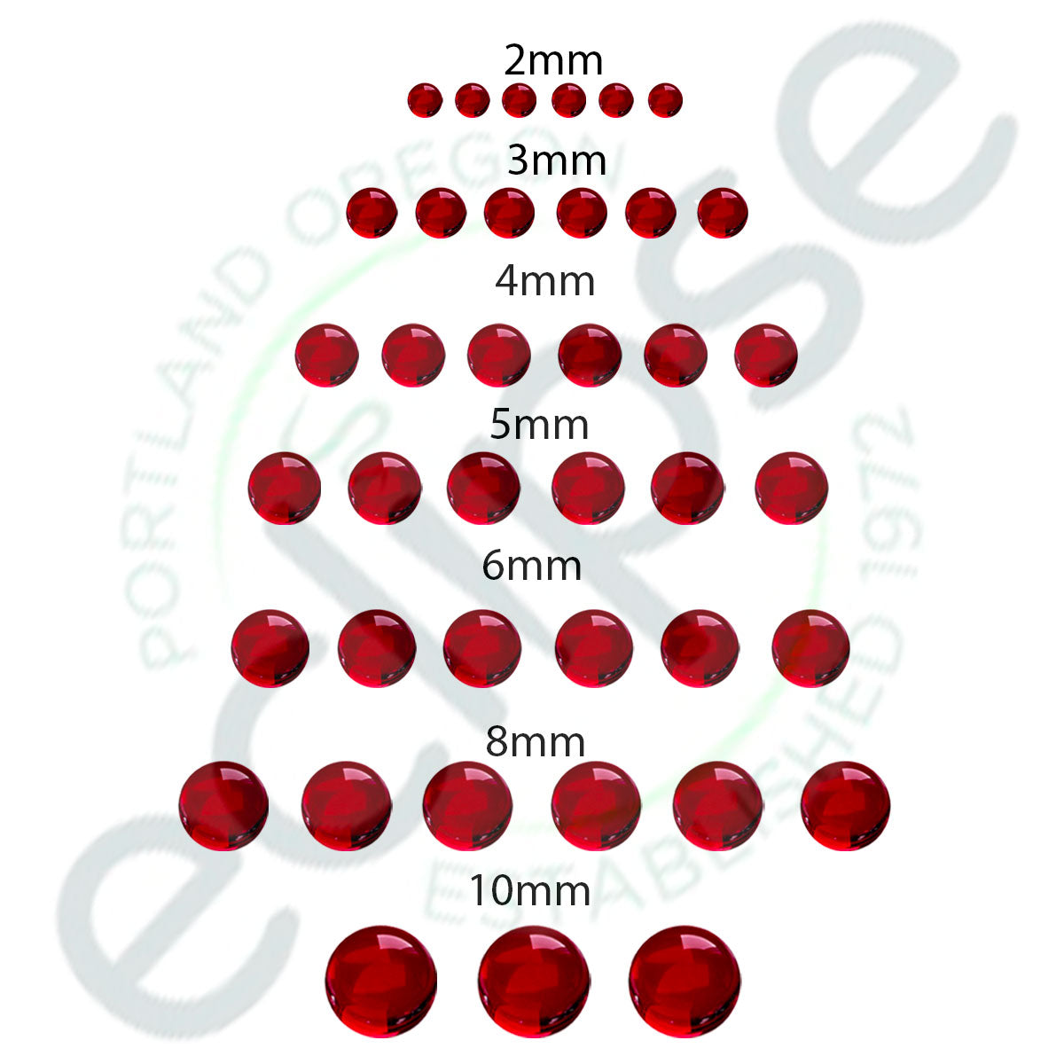Lab Grown UV Reactive Ruby Terp Pearls (7 Sizes) ***NEW 2MM - NOW 7 SIZES*** [QTP-R]