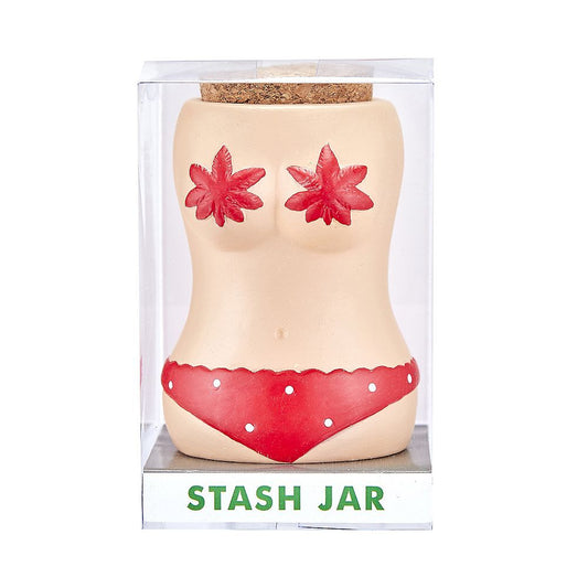 Roast & Toast Large Ceramic Stash Jar w/ Gift Box - Red Bikini [SJ-C-FC-1]
