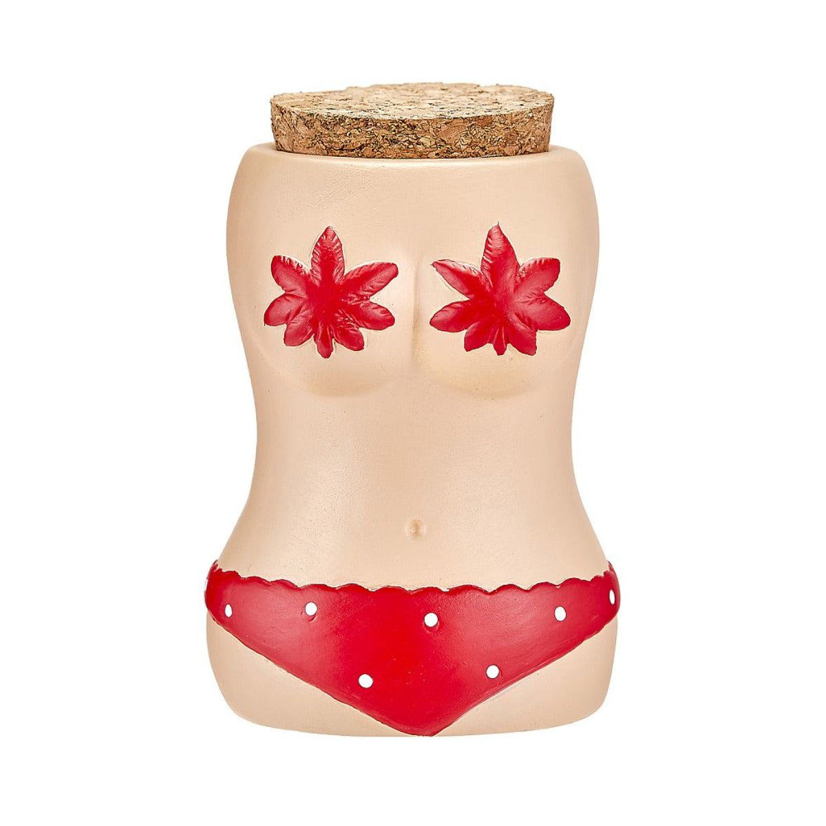 Roast & Toast Large Ceramic Stash Jar w/ Gift Box - Red Bikini [SJ-C-FC-1]