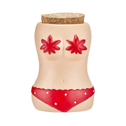 Roast & Toast Large Ceramic Stash Jar w/ Gift Box - Red Bikini [SJ-C-FC-1]