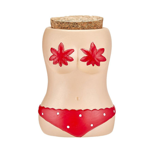 Roast & Toast Large Ceramic Stash Jar w/ Gift Box - Red Bikini [SJ-C-FC-1]