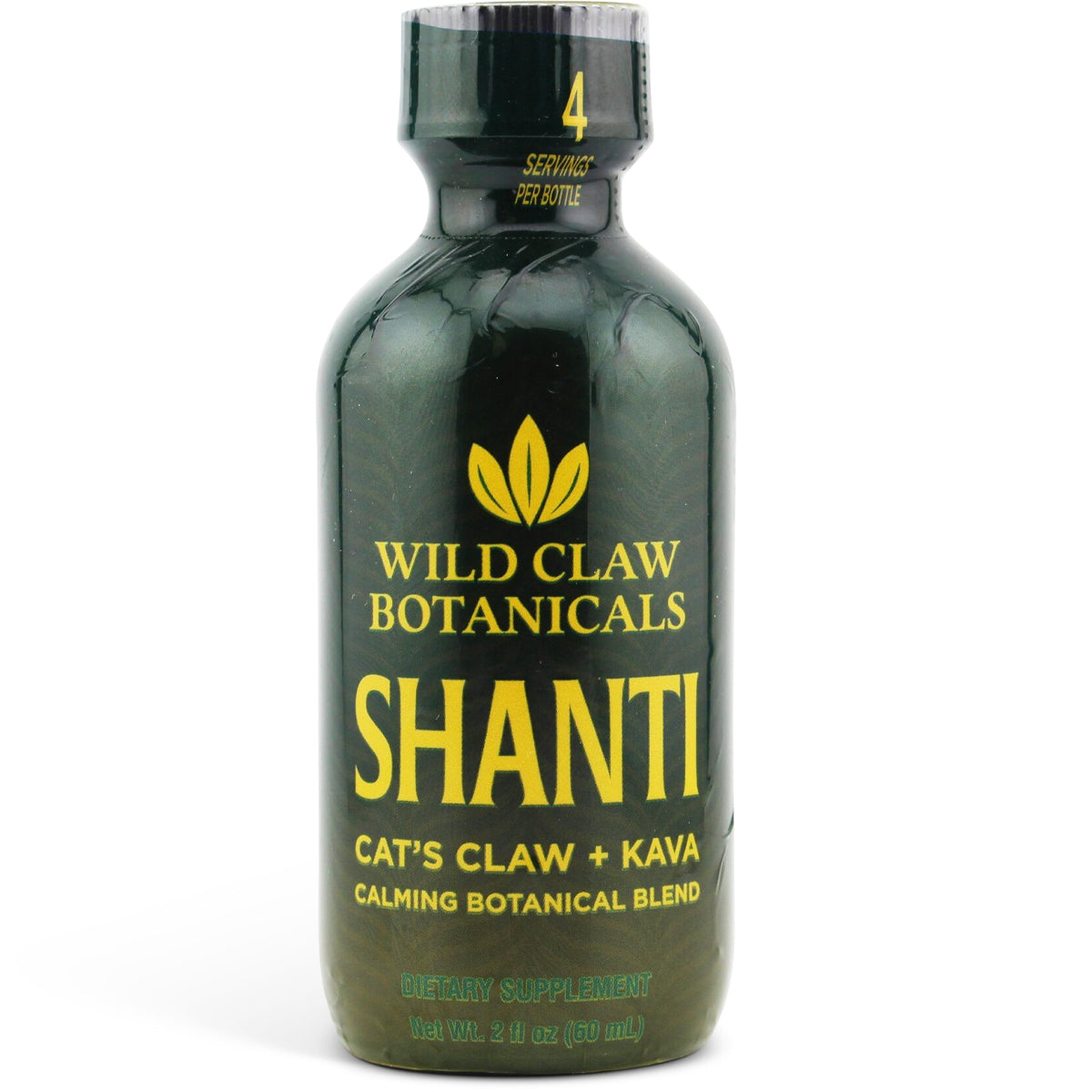 NEW KRATOM FREE Shanti Cat’s Claw + Kava Extract - 60ml Shot [C-ST-S]