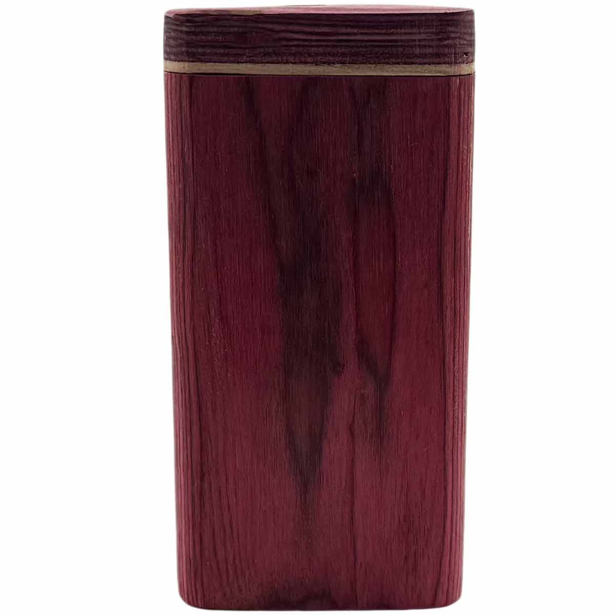 4" Wood Dugout w/ Swivel Lid - Red [TT-201R]