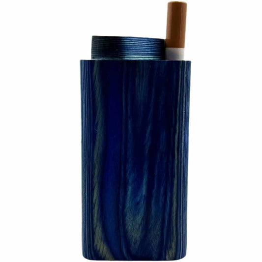 4" Royal Blue Wood Dugout w/ Swivel Lid [TT-201B]
