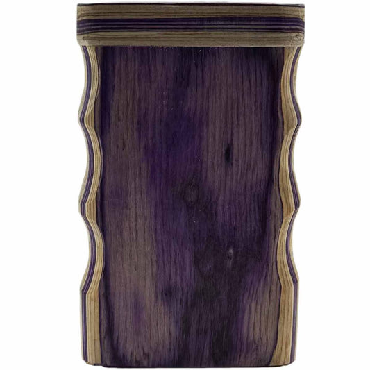 3.25" Purple Wood Dugout w/ Double Pistol Grip & Swivel Lid [TT-207SP]