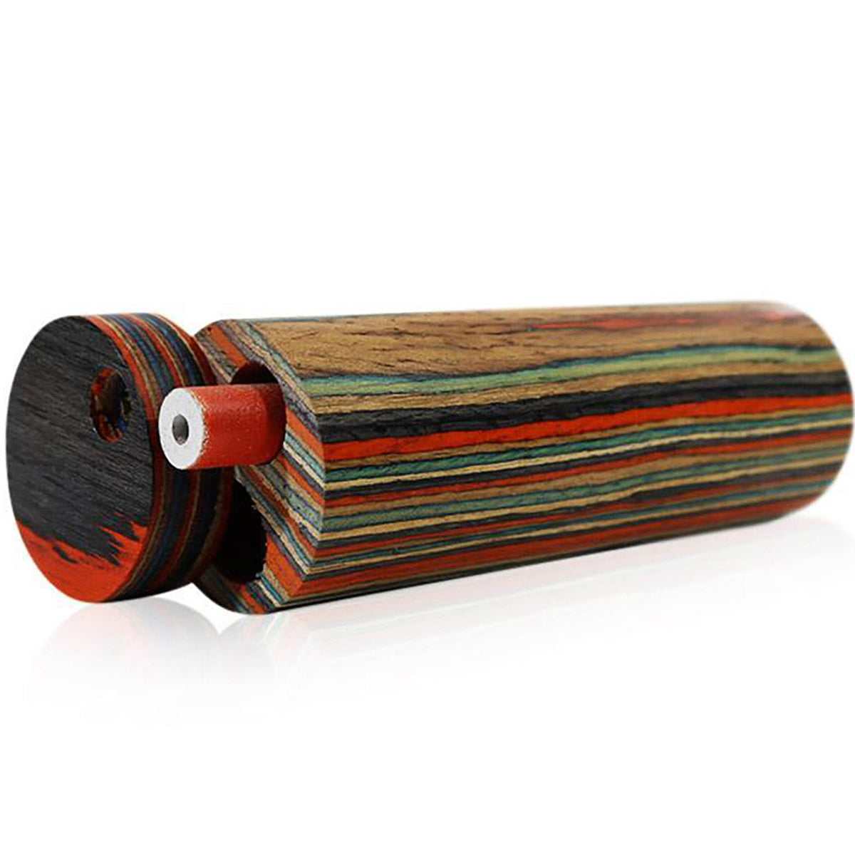 4” Rainbow Wood Cylindrical Dugout w/ Swivel Lid [TT-600]
