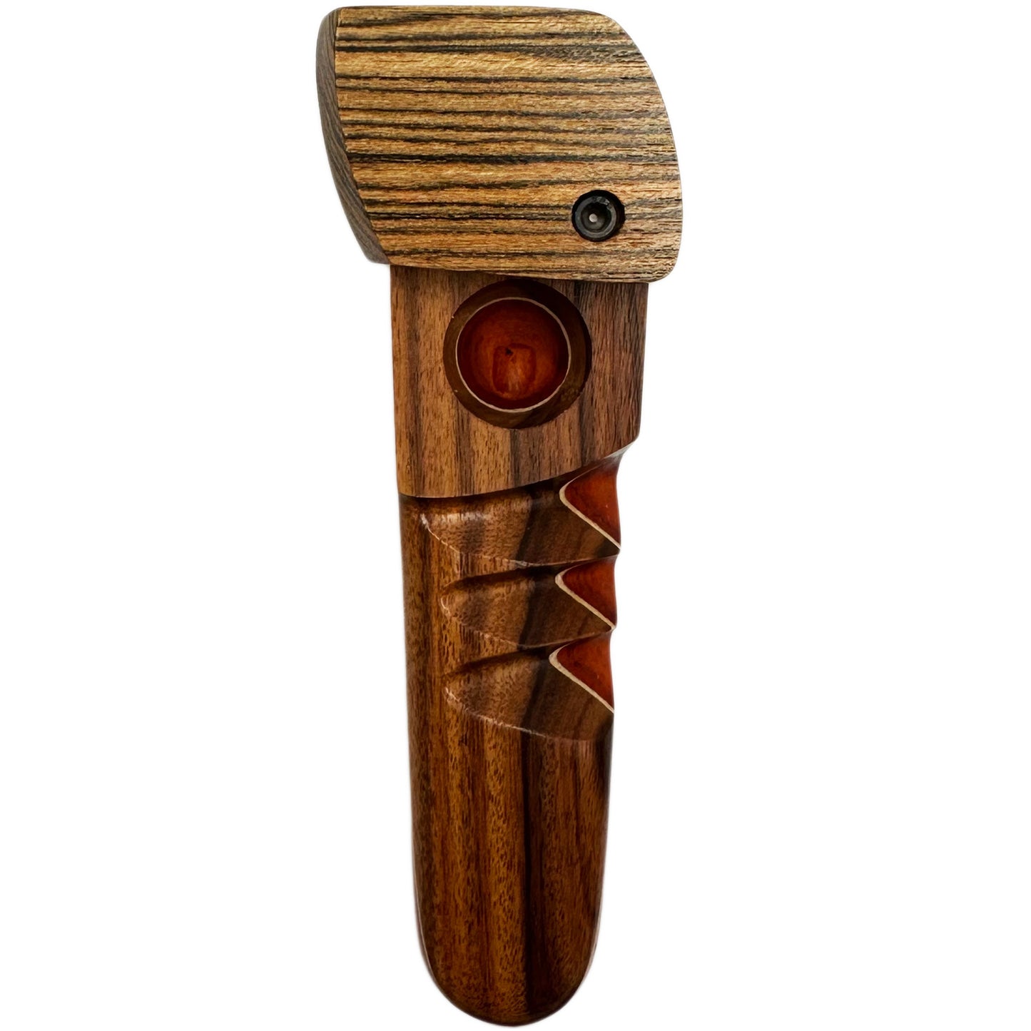 WW American Made 3.75" Wooden Hand Pipe with Swivel Lid [HP-W-W-8]