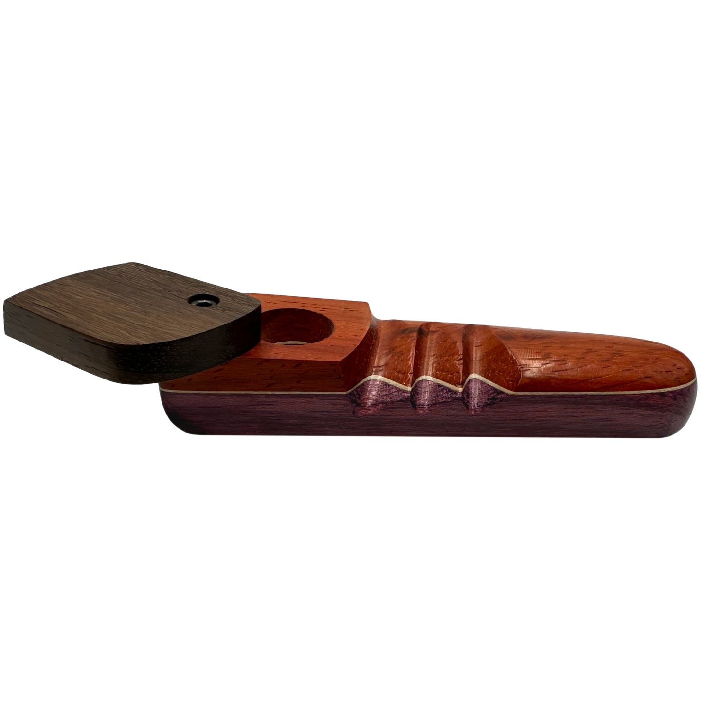 WW American Made 3.75" Wooden Hand Pipe with Swivel Lid [HP-W-W-8]