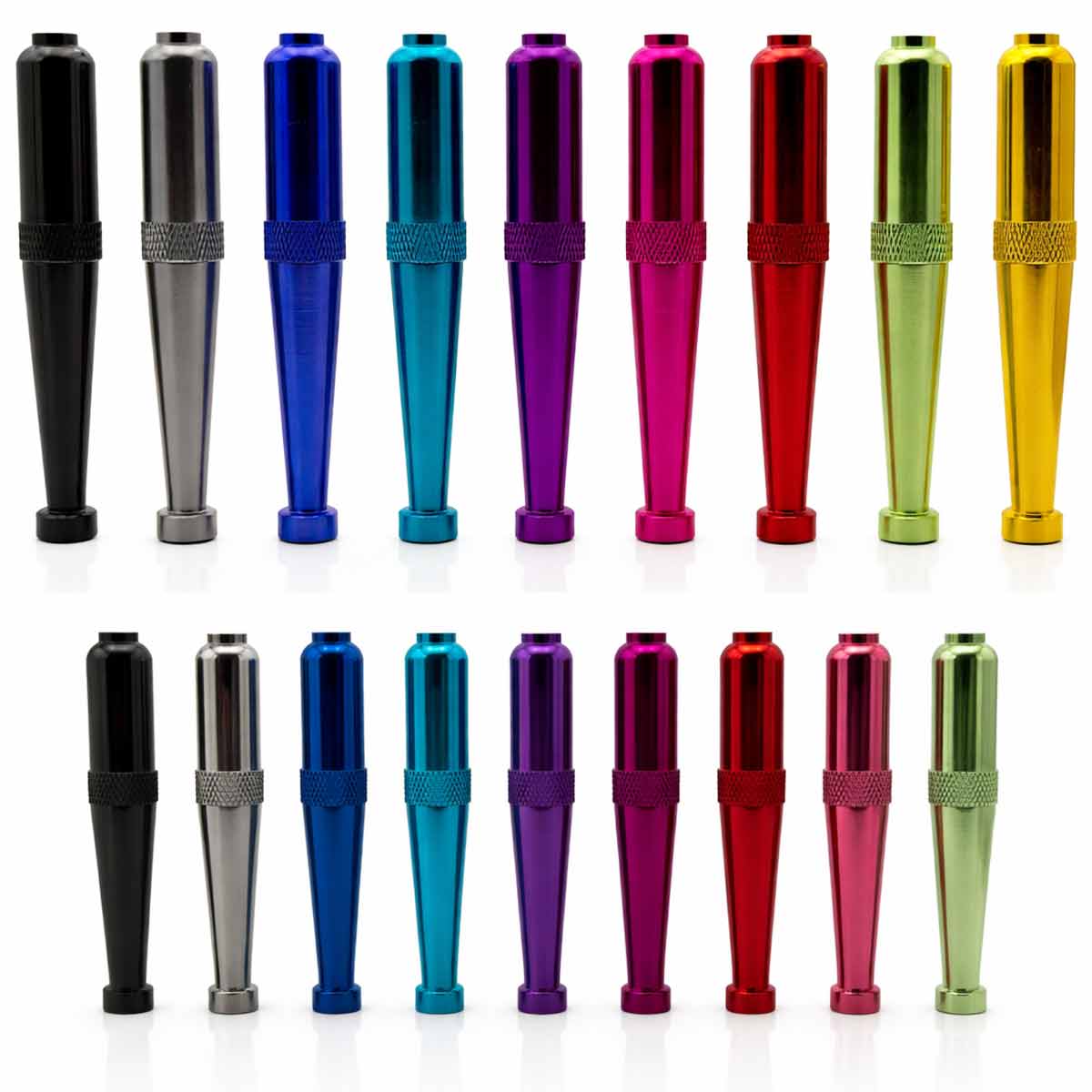 Anodized Aluminum Zeppelin Pipes in 2 Sizes - Assorted Colors [HP-M-ZEP-A]