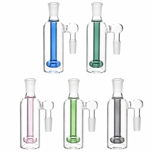 14mm Glass Ash Catchers  14mm Male 90°  & 45° - Assorted Colors [AC-19]