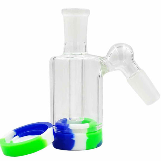 14mm 4” Reclaim Catcher with Removable Silicone Container - 14mm Male 45° or 90° [AC-20]