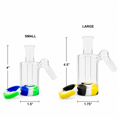 14mm Reclaim Catcher w/ Removable Silicone Container - 2 sizes - 14mm 45° or 90° [AC-20]