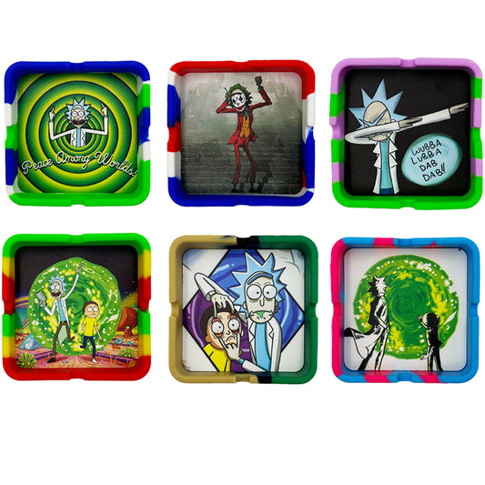 Silicone Burn-Proof Ashtray - Optional Dab Mat - Now 14 Prints [ASH-2 & ASH-4]