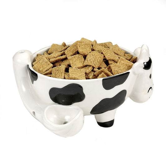 Roast & Toast Ceramic Bowl & Pipe w/ Gift Box - Cow Bowl [BL-C-FC-2]