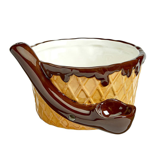 Roast & Toast Ceramic Bowl & Pipe w/ Gift Box - Ice Cream Bowl [BL-C-FC-1]