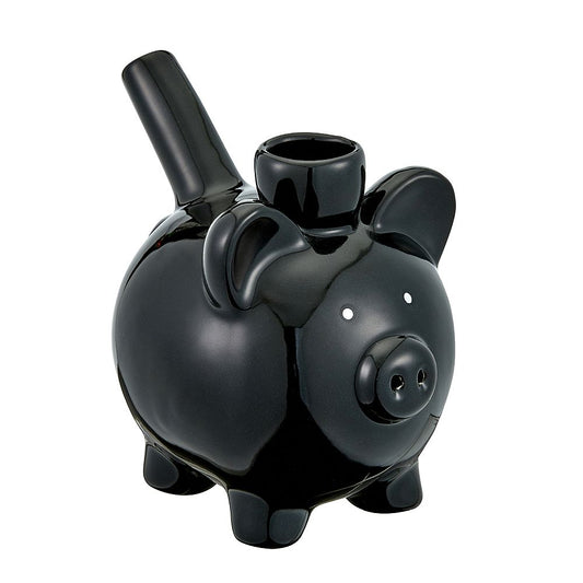 Roast & Toast Ceramic Pipe w/ Gift Box - Black Piggy [HP-C-FC-3]