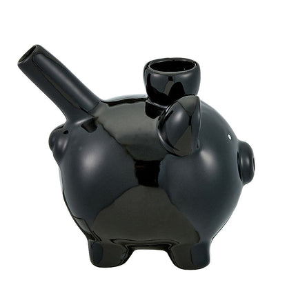 Roast & Toast Ceramic Pipe w/ Gift Box - Black Piggy [HP-C-FC-3]