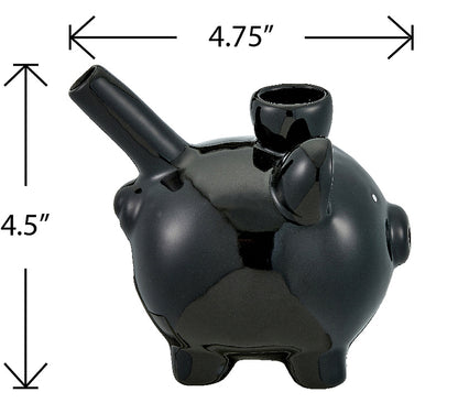 Roast & Toast Ceramic Pipe w/ Gift Box - Black Piggy [HP-C-FC-3]