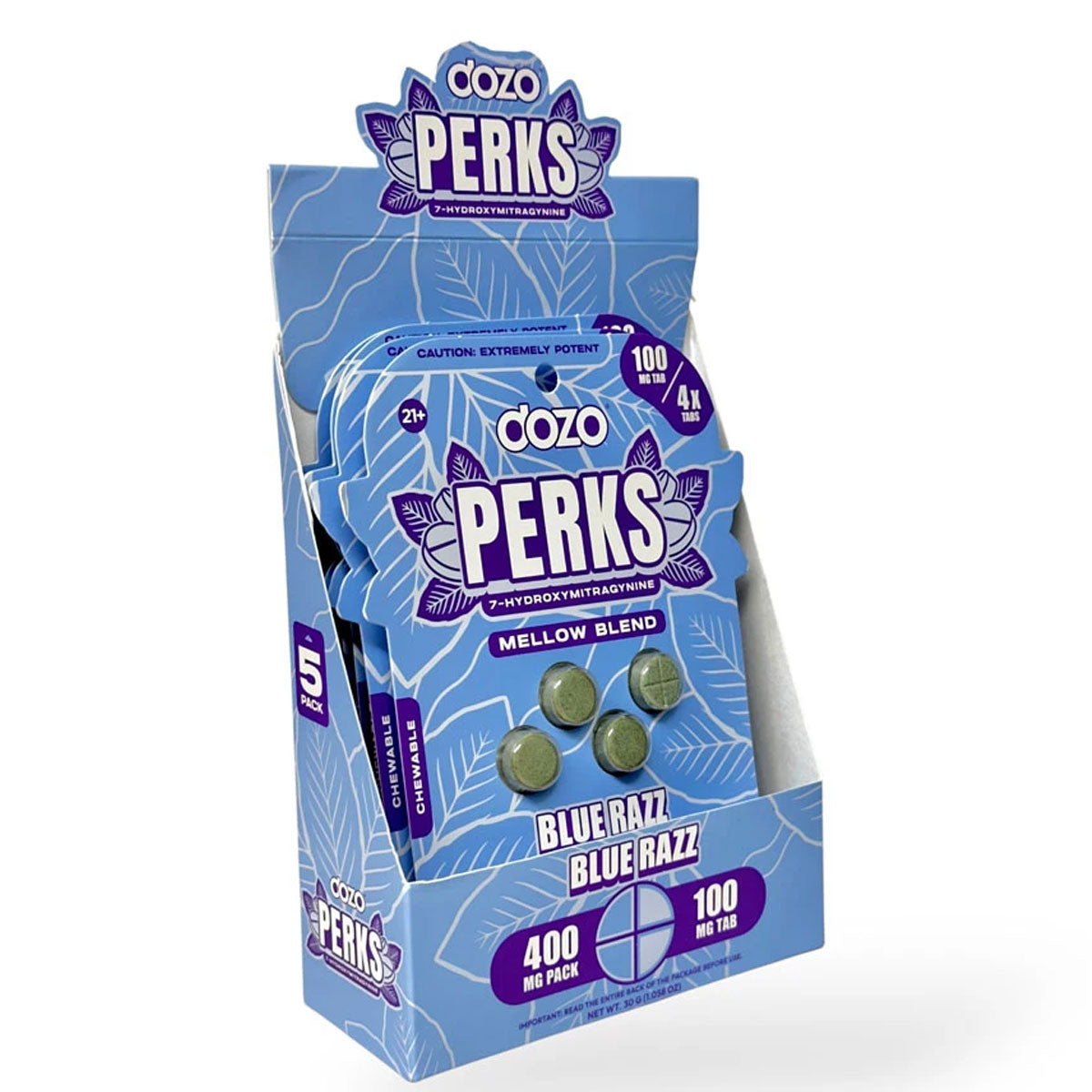 DOZO PERKS 7-OH - 4Ct & NEW 10Ct 100mg Tabs - 5 Flavors [K-DP-4C-100]