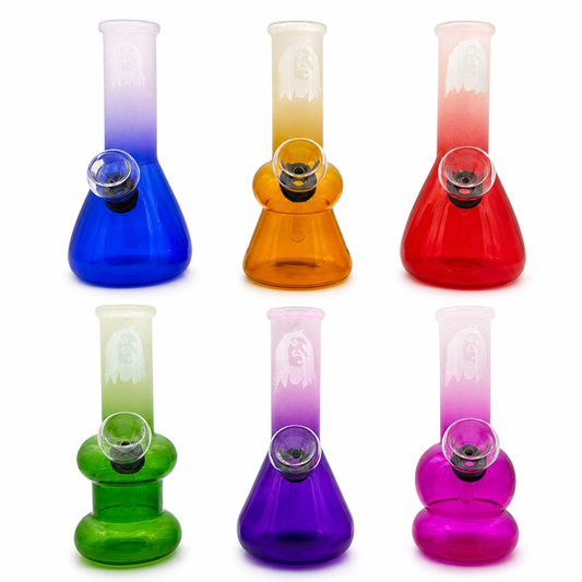 5" Water Pipes in Many Shapes w/ Bob & Transparent Styles - Assorted Solid Colors [WP-G-18-11]