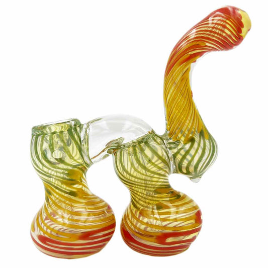 5.5" Inside Out Glass Double Bubbler - Assorted Colors [BUB-G-D1]