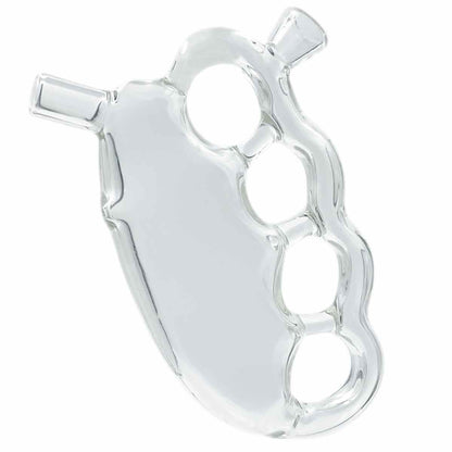 6" Glass Knuckles Bubbler - Clear [BUB-G-GN]