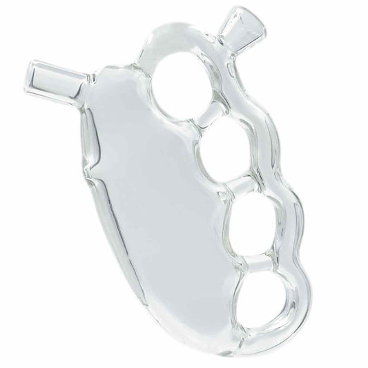 6" Glass Knuckles Bubbler - Clear [BUB-G-GN]