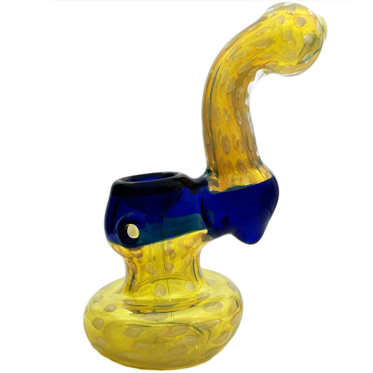 6.5" Fumed Thick Glass Sherlock Bubbler w/ Color Burst [BUB-G-L3]