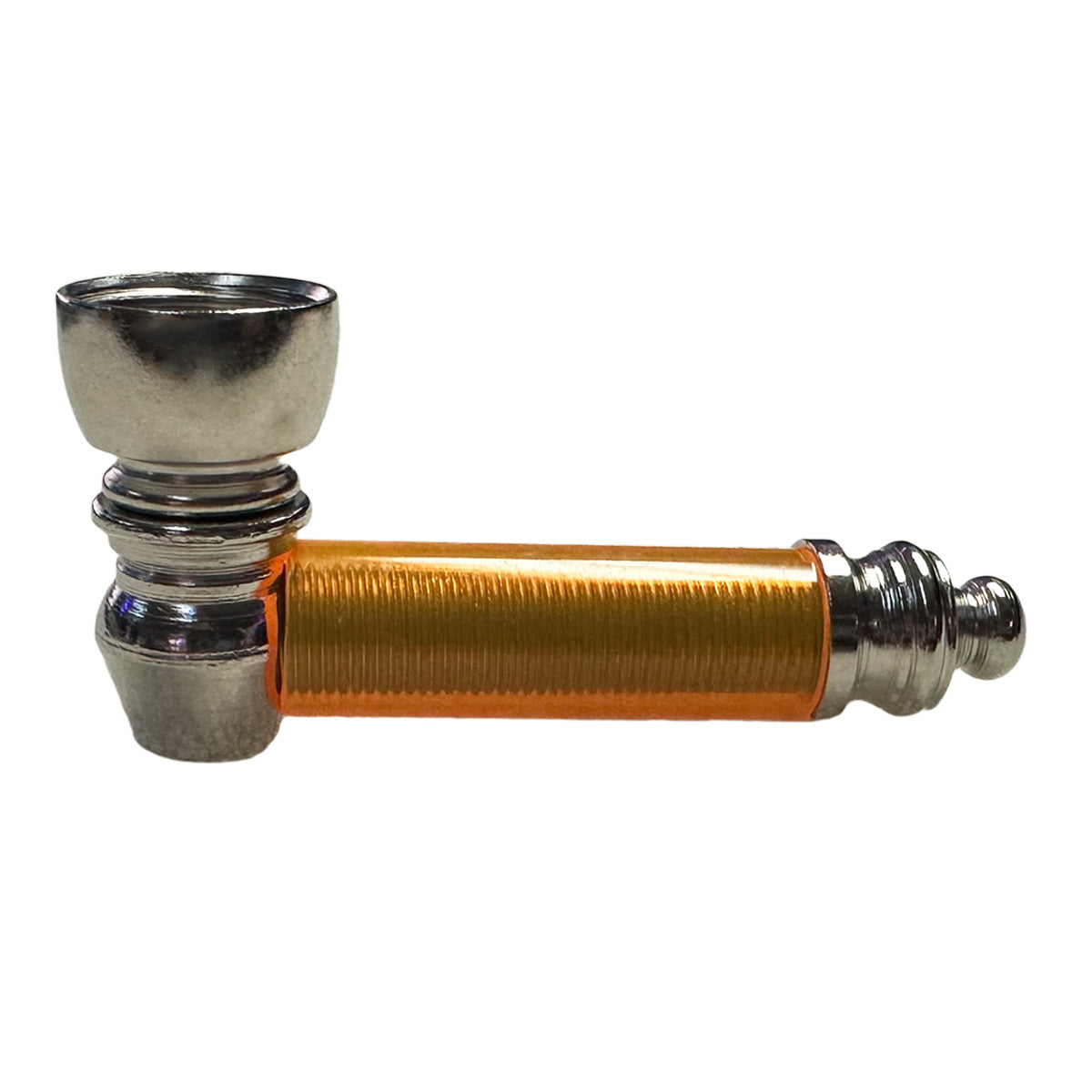 2.75" Basic Cheap Metal Hand Pipe - Nickel - Assorted Colors [HP-M-CA99]