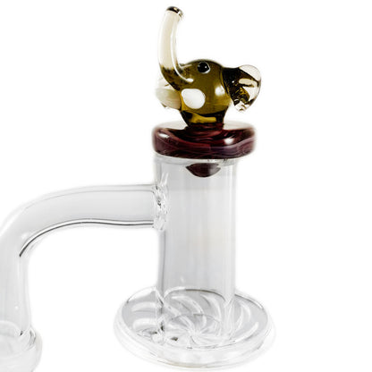 27mm Glass Elephant Flat Carb Cap - Assorted Colors[CC-G-54]