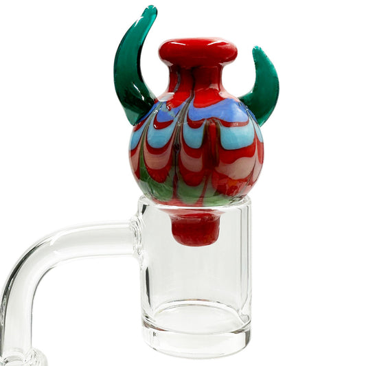 30mm Horned Bubble Style Carb Cap - Assorted Colors [CC-G-63]