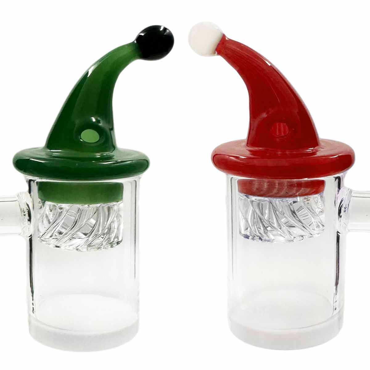 30mm Hat Cyclone Spinner Carb Cap - Red & Green [CC-G-73]