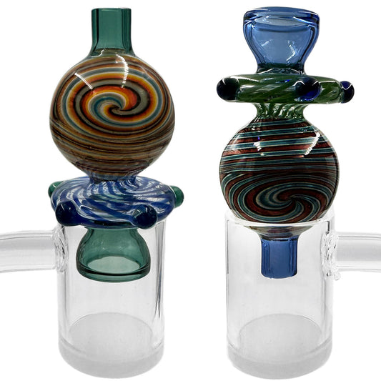 30mm Reversible Bubble/Flat Carb Cap  - Assorted Colors [CC-G-72]