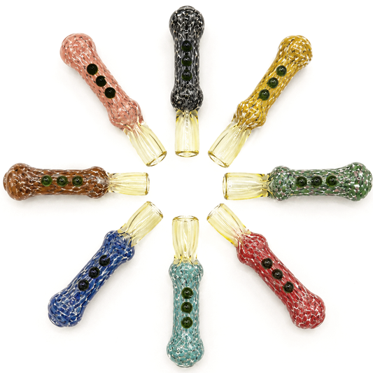 3.5” Fumed Glass Chillum w/ Inside-Out Color Bursts - Assorted Colors [CLM-G-20]