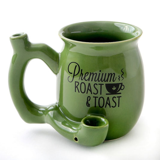 Roast & Toast Ceramic Coffee Mug & Pipe w/ Gift Box - Green Premium Roast [CM-C-FC-11]
