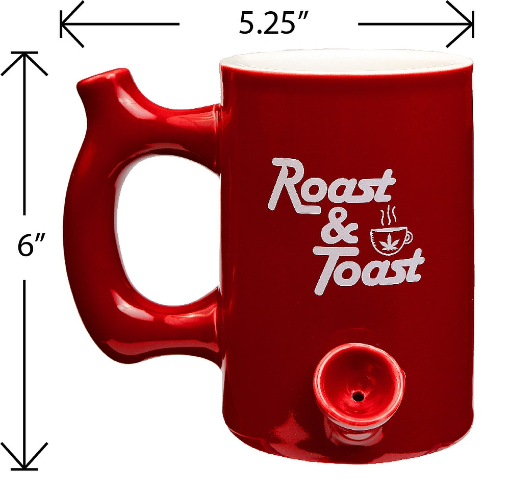 Roast & Toast Ceramic Coffee Mug & Pipe w/ Gift Box - Large Red Premium Roast [CM-C-FC-14]