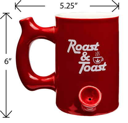 Roast & Toast Ceramic Coffee Mug & Pipe w/ Gift Box - Large Red Premium Roast [CM-C-FC-14]