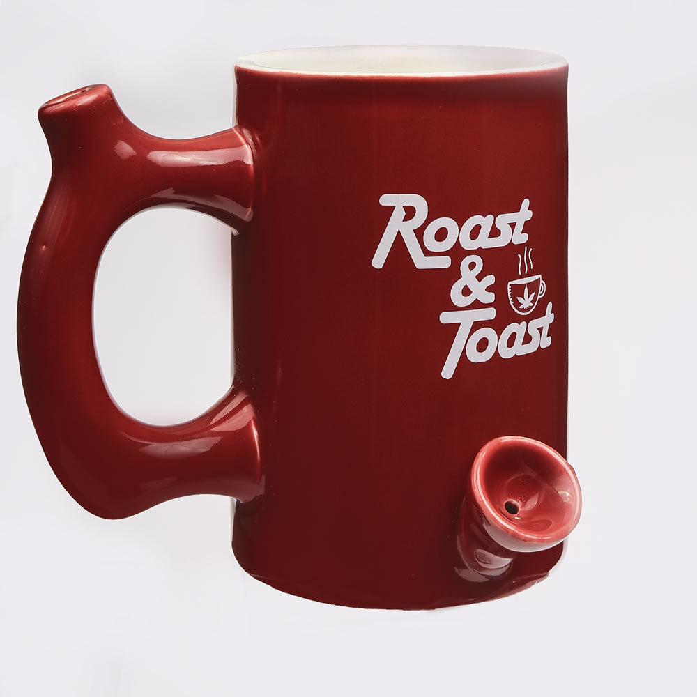 Roast & Toast Ceramic Coffee Mug & Pipe w/ Gift Box - Large Red Premium Roast [CM-C-FC-14]