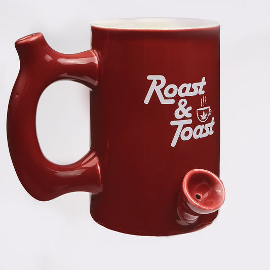 Roast & Toast Ceramic Coffee Mug & Pipe w/ Gift Box - Large Red Premium Roast [CM-C-FC-14]