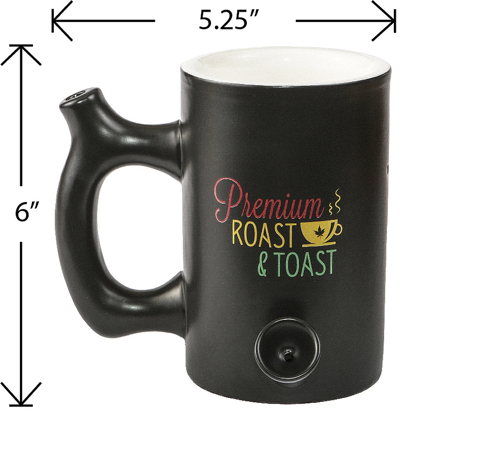 Roast & Toast Ceramic Coffee Mug & Pipe w/ Gift Box - Large Rasta Premium Roast [CM-C-FC-16]